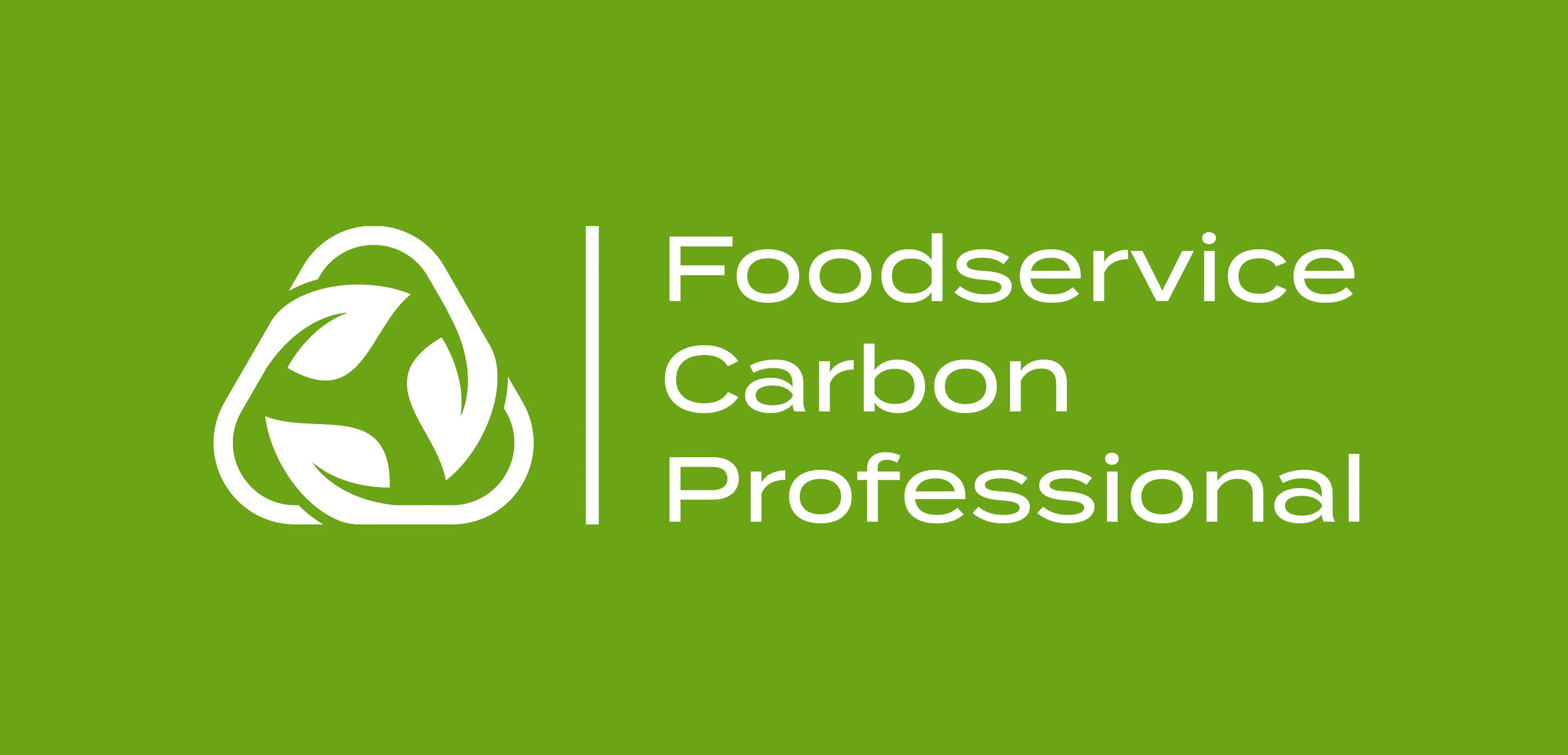 FCP logo. It is a white logo and text on a green background. The logo is akin to the recycling logo.